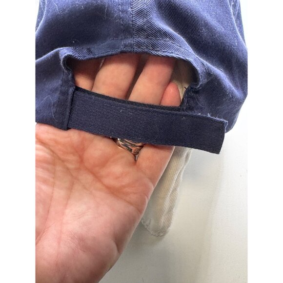 Bear Scout Embroidered Adjustable Baseball Cap In Navy & Light Blue Cotton - Picture 6 of 10